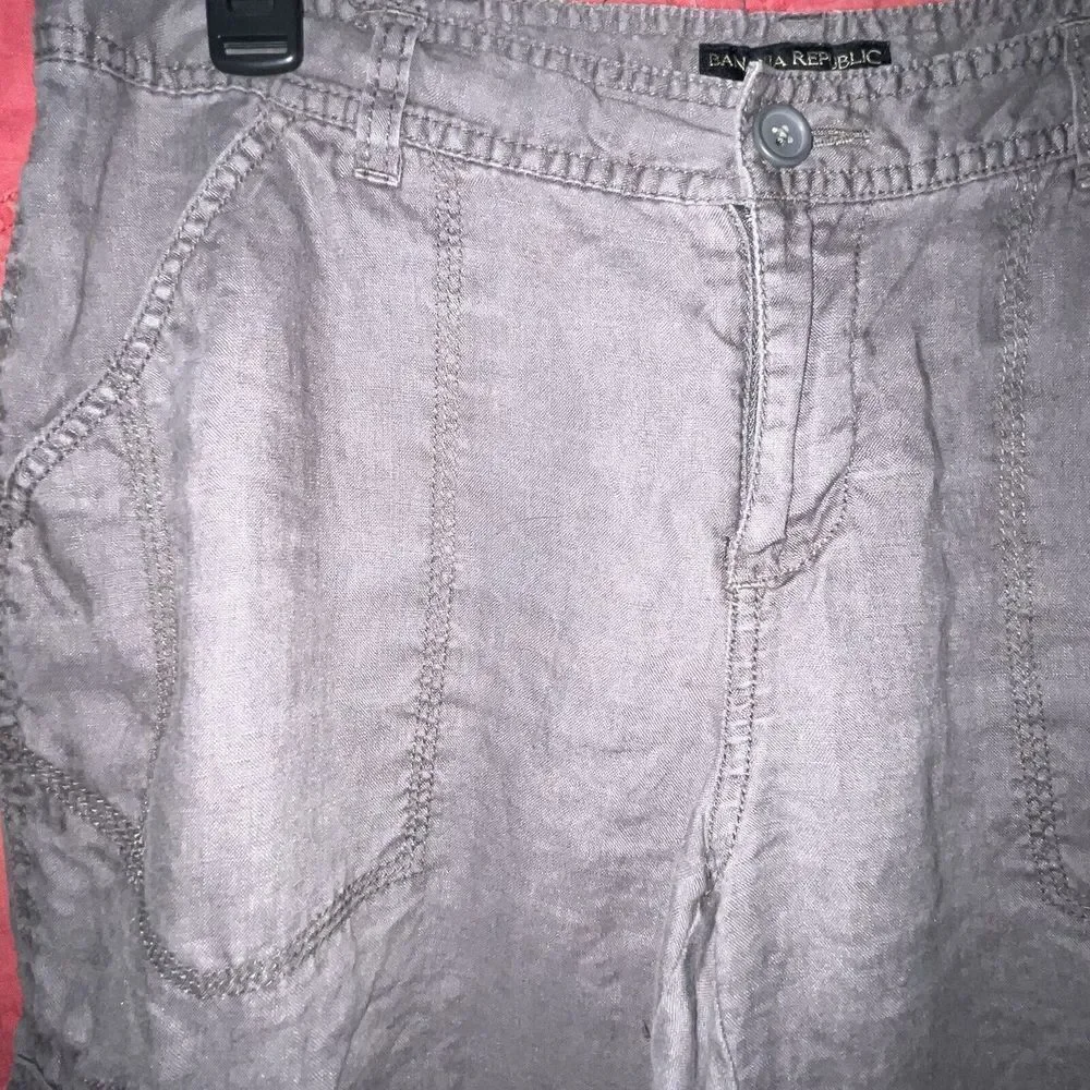 Linen‎ Cropped Pants Lot Of 2 Women’s Size 8 Banana Republic Old Navy